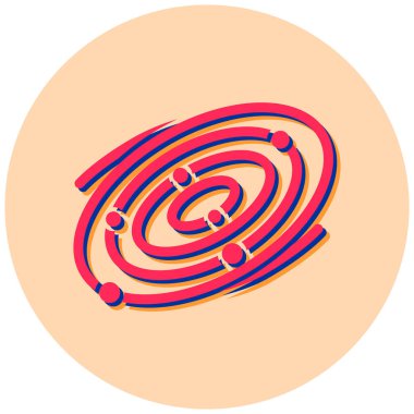 Dairesel bir simgenin vektör illüstrasyonu