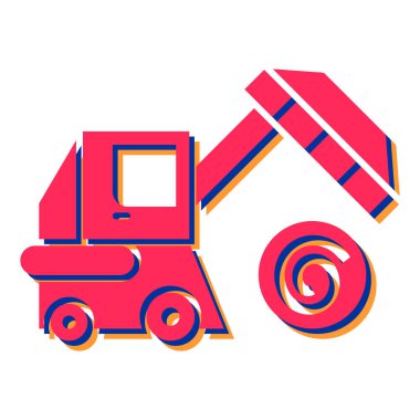 Oyuncak arabalı bir kamyonun vektör çizimi