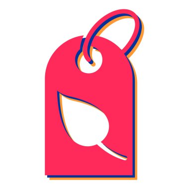 Bir etiket simgesinin vektör illüstrasyonu