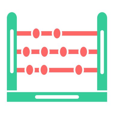 Abaküs. Web simgesi basit illüstrasyon