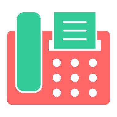 faks. Web simgesi basit illüstrasyon