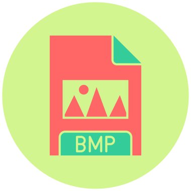 bmp dosya biçimi simgesi, vektör illüstrasyonu