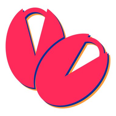 Kırmızı ve beyaz daire simgesinin vektör çizimi