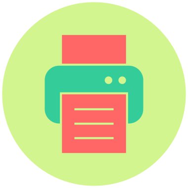 Yazıcı. Web simgesi basit tasarım