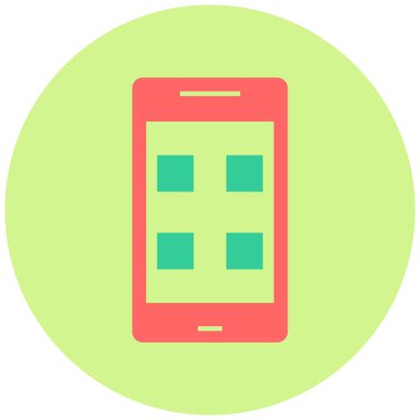 Cep telefonu. Web simgesi basit illüstrasyon