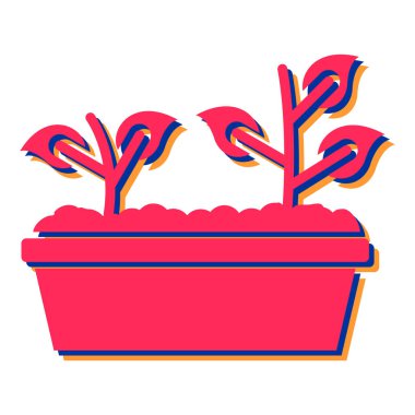 Kaktüs bitkisi ikonu. Çiçek vektörü sembolü web tasarımı için stok elementlerinin çizgi filmi