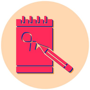 Kalem. Web simgesi basit illüstrasyon