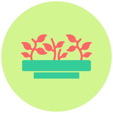 Bitkiler. Web simgesi basit illüstrasyon