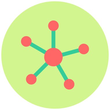 Molekül. Web simgesi basit illüstrasyon