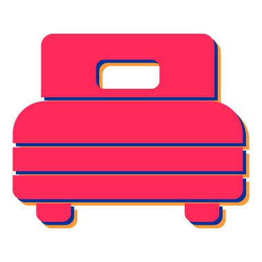 yatak ikonu vektör illüstrasyonu