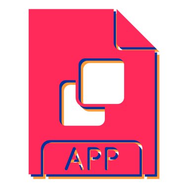 Uygulama dosya biçimi simgesinin vektör çizimi