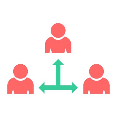 İş ikonu. İki kişi vektör işareti olan insanlar
