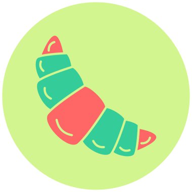 Kruvasan simgesi, vektör illüstrasyonu basit tasarım 