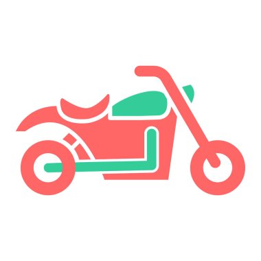 motosiklet simgesi, vektör illüstrasyonu basit tasarım 