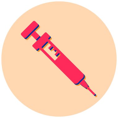 Şırınga. Web simgesi basit illüstrasyon