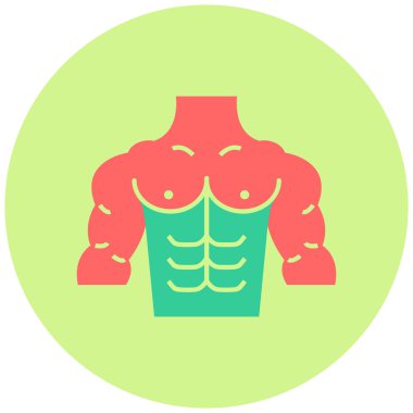 Vücut düz vektör simgesi