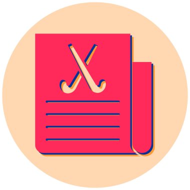 Bir belgenin düz tasarımının vektör illüstrasyonu