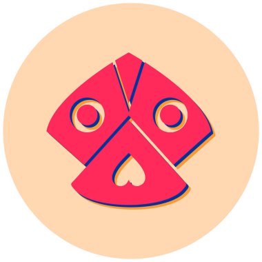 pizza. Web simgesi basit illüstrasyon