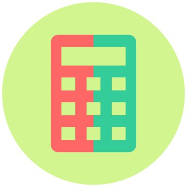 Hesap makinesi. Web simgesi basit illüstrasyon