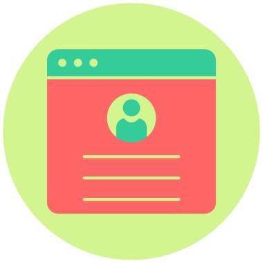 kullanıcı. Web simgesi basit illüstrasyon