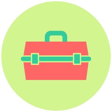 Alet çantası. Web simgesi basit illüstrasyon