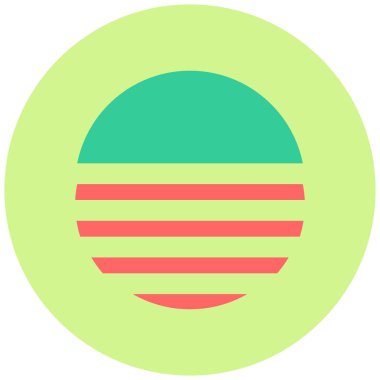 Buhar Dalgası simgesinin vektör çizimi