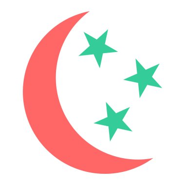 Moda tarzında izole edilmiş ay simgesi