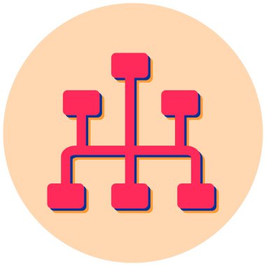 hiyerarşi. Web simgesi basit illüstrasyon