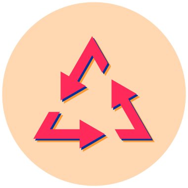 Geri dönüşüm. Web simgesi basit illüstrasyon