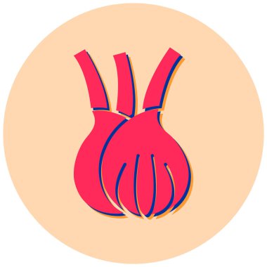 Soğan. Web simgesi basit illüstrasyon