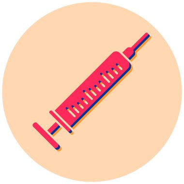 Şırınga. Web simgesi basit illüstrasyon