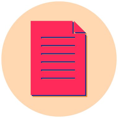 Belge. Web simgesi basit illüstrasyon