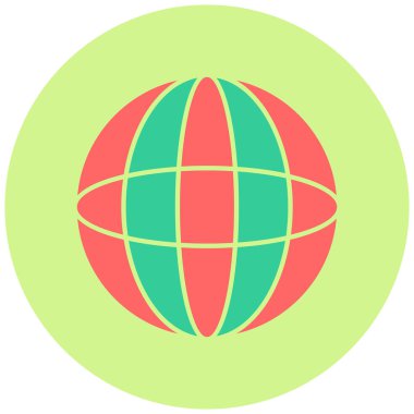 Küre. Web simgesi basit illüstrasyon