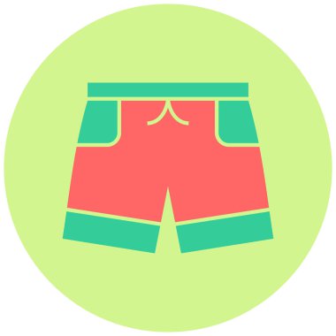 Şort. Web simgesi basit illüstrasyon