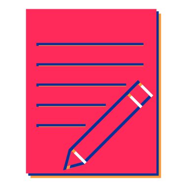 belge simgesi vektör illüstrasyonu