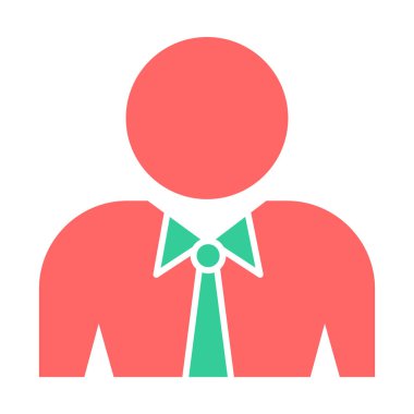 İş adamı. Web simgesi basit illüstrasyon