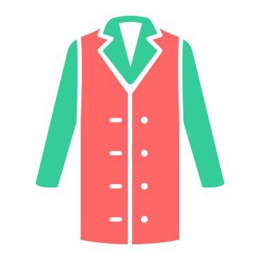 Ceket. Web simgesi basit illüstrasyon