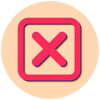 İptal et. Web simgesi basit illüstrasyon