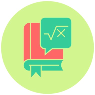 Matematik kitabı. Web simgesi basit illüstrasyon