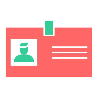 ID kart simgesi vektör illüstrasyonu