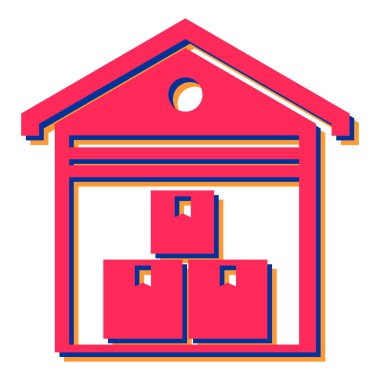 Bir dağıtım simgesinin vektör illüstrasyonu