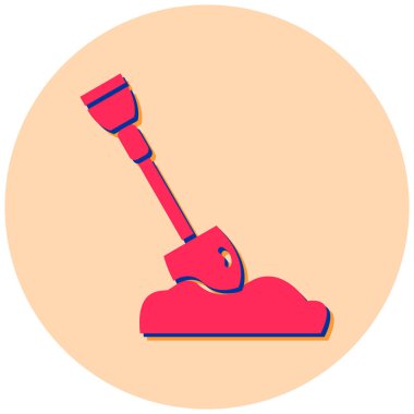 Kürek. Web simgesi basit illüstrasyon