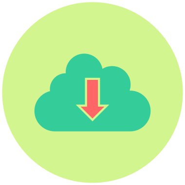 Bulut. Web simgesi basit tasarım