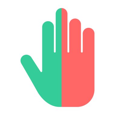 Çember vektör illüstrasyonunda el simgesi