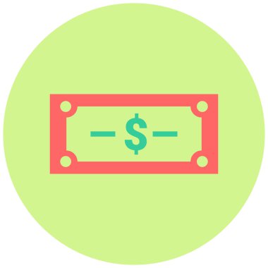 Dolar. Web simgesi basit illüstrasyon