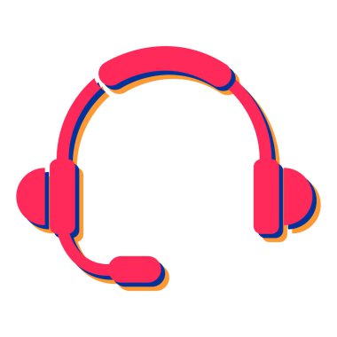 Kulaklık simgesi vektörü web ve mobil uygulama tasarımınız için beyaz arkaplanda izole edildi, kulaklık logosu kavramı