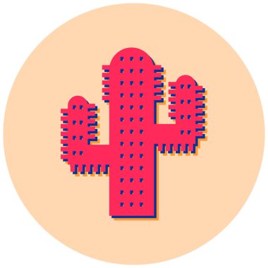 Kaktüs. Web simgesi basit illüstrasyon