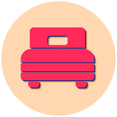 Yatağa. Web simgesi basit illüstrasyon