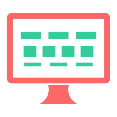 Bilgisayar. Web simgesi basit illüstrasyon