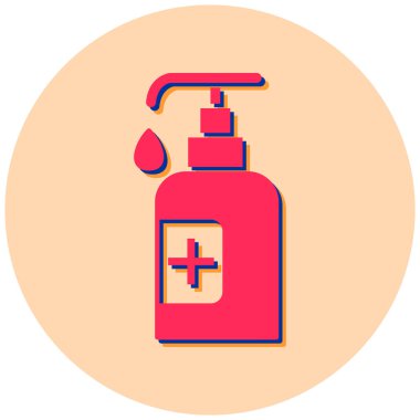 Bir şişe simgesinin vektör illüstrasyonu